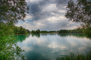Landscape of the Lake Constance or Bodensee in Germany