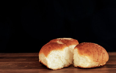 sweet buns on a dark background