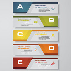 Design clean number banners template/graphic or website layout. Vector.