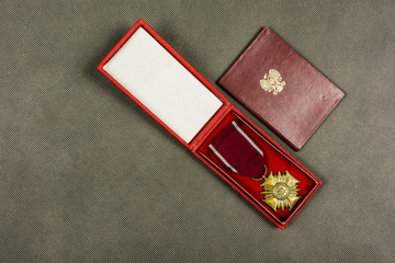 Bronze Cross of Merit and card.
