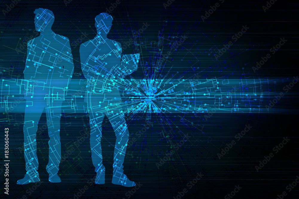Poster abstract tech background
