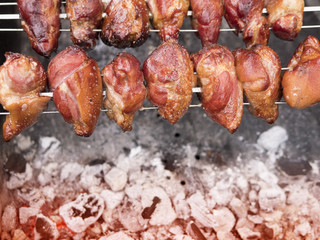 Chicken breast grilled on a grill