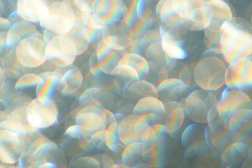 Background with circles of silver color light _  bokeh 