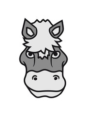 gesicht kopf kleines süßes niedlich pony fohlen junges baby kind comic clipart cartoon pferd