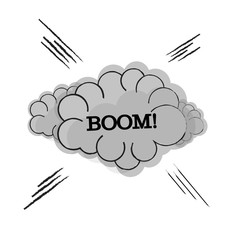 BOOM! Wording Sound Effect for Comic Speech Bubble