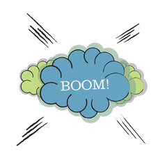 BOOM! Wording Sound Effect for Comic Speech Bubble