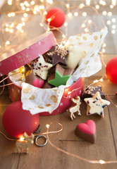 Kleine Schachtel mit Pralinen