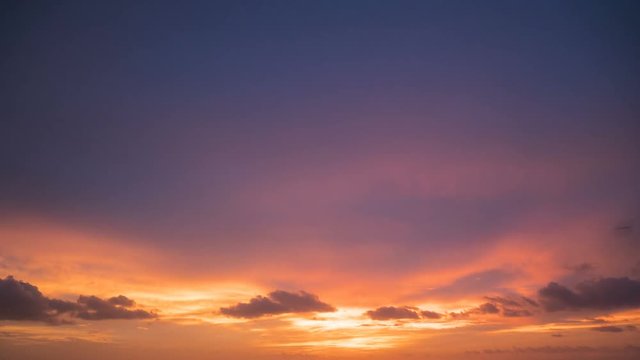 4K Time lapse Colorful sunset or sunrise wtih clouds movement background.