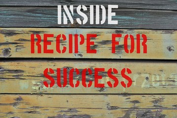 Inside recipe for success - obrazy, fototapety, plakaty