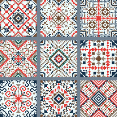 Tribal vector seamless pattern. Aztec fancy abstract geometric art print. Ethnic hipster backdrop. Wallpaper, cloth design, fabric, paper, cover, textile design template.