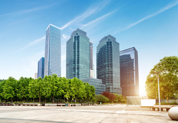 Obraz premium City Square i płytki podłogowe