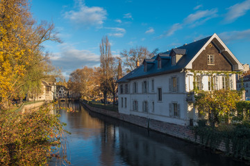 Naklejka premium Traditional half timbered houses of Petite France.