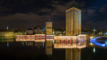Obraz premium Ponts Couverts from the Barrage Vauban in Strasbourg France