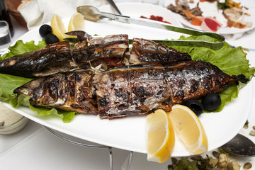 fish baked on the grill