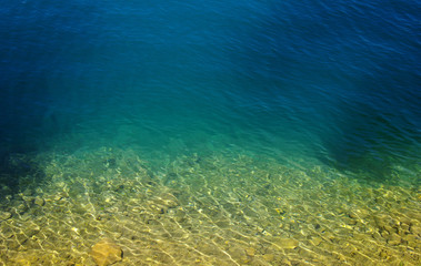 Fototapeta na wymiar Clear blue water