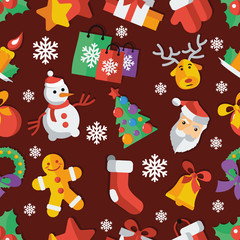 Illustration for Christmas and New Year Flat design Vector illustration