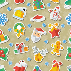 Illustration for Christmas and New Year Flat design Vector illustration applique