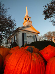 Typical Church in New England at Thanksgiving