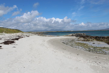 Beach and the blue sky