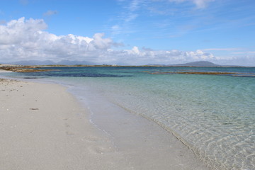Beach and the blue sky