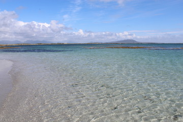 Beach and the blue sky