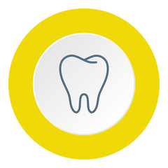 Human Tooth, Stomatology Icon In Trendy Thin Line Style Isolated On White Background. Medical Symbol For Your Design, Apps, Logo, UI. Vector Illustration, Eps10.