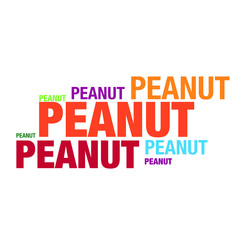 Fototapeta premium słowo typografii orzeszków ziemnych