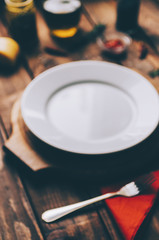 Empty Plate On Table