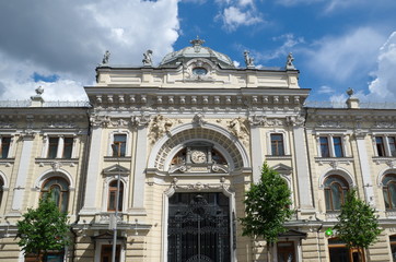 Fototapeta premium Moscow, Russia - July 20, 2017: The Building Sandunovsky baths, Neglinnaya street, 14
