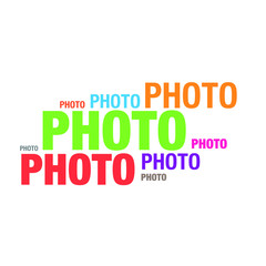 Photo typography word color