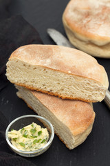 traditional portuguese potato bread of Madeira - bolo de caco