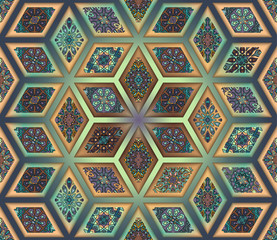 Seamless pattern. Vintage decorative elements. Hand drawn background. Islam, Arabic, Indian, ottoman motifs. Perfect for printing on fabric or paper.