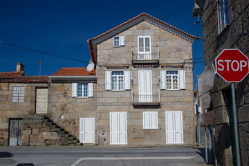 houses in portuguese village Linhares da Beira