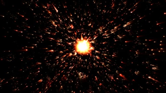 Stars or Energy Particle Charging Animation - Loop Orange