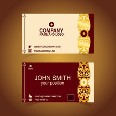 Business card, ethnic style three