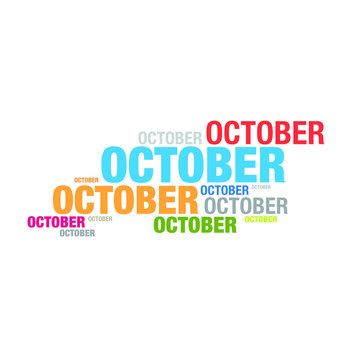 October month typography