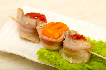 Grilled Tomato in bacon