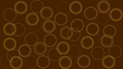abstraction brown background with gold circles
