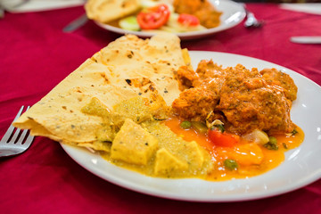 North Indian breakfast in hotel