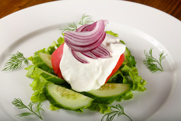 Salad - tomato, cucumber and onion