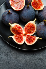 Fig isolated on dark concrete background