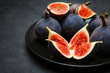 Fig isolated on dark concrete background