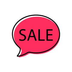 Banner Sale. Speech bubble icon