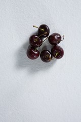 Cherry fruits on a white background