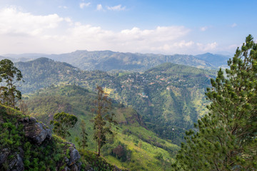 Naklejka premium Ella is a small town in the highlands of Sri Lanka. Approx 1000m high, the town is rich on bio-diversity, surrounded by forest and tea plantations. Located in the Uva province