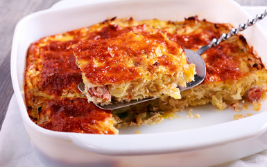 Vegetable and ham bake