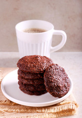 Rye chocolate cookies
