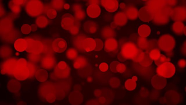 Moving red particles background with bokeh Seamless Loop Animation 4k uhd