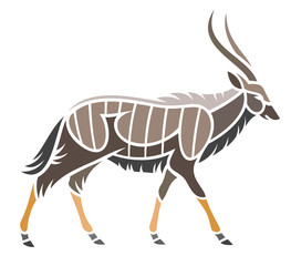 Stylized Antelope - Nyala