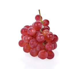 red grapes Isolated on white background